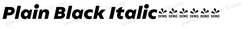 Plain Black Italic字体转换